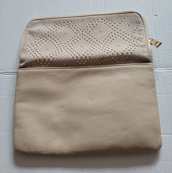 Aldo Chain Strap Handbag Cream Color With Beads - Picture 5 of 16